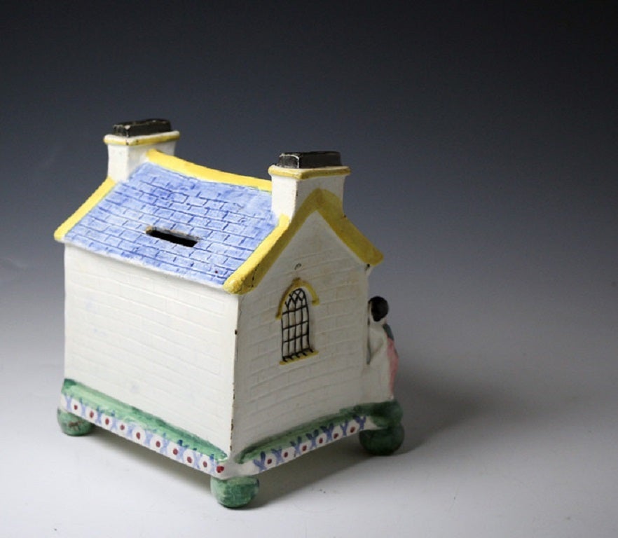Antique Yorkshire Pottery "Saving Bank" in the Form of the Chapel at Mexborough