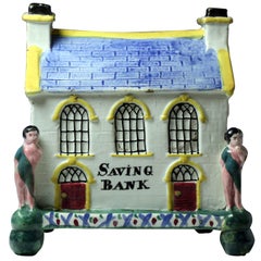 Antique Yorkshire Pottery "Saving Bank" in the Form of the Chapel at Mexborough