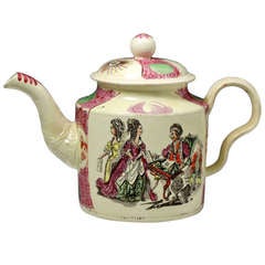 Antique Staffordshire Pottery Greatbach Teapot C1775