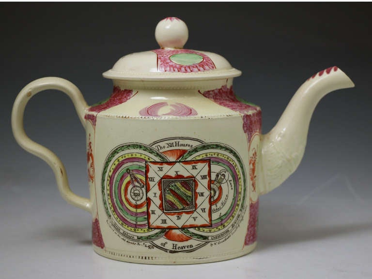 English Antique Staffordshire Pottery Greatbach Teapot C1775