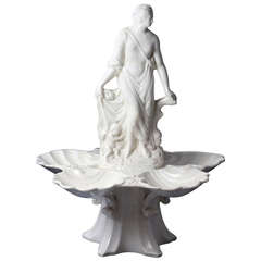 Antique English Creamware Stand with Figure of Venus
