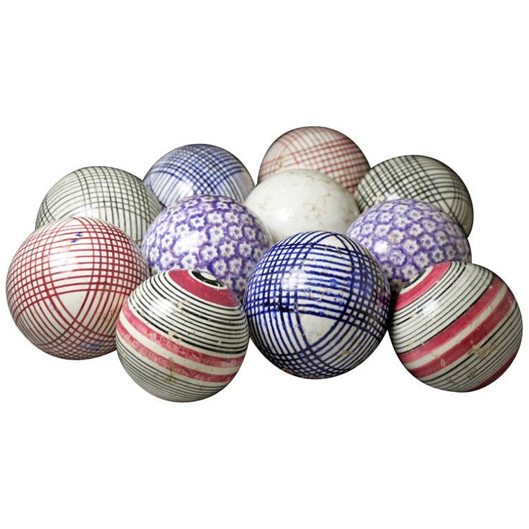 Antique Pottery Carpet Balls at 1stdibs