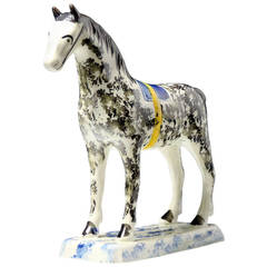 Antique English Pottery Figure of a Standing Horse, circa 1800 7