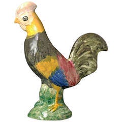 Antique Scottish Pottery Figure of a Rooster Early 19th Century