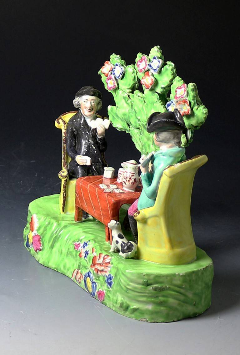 19th Century Staffordshire Pottery Pearlware Figure of Doctor Syntax