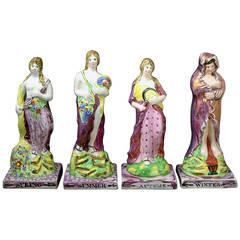 Set of the Four Seasons Figures in Pink Luster 11