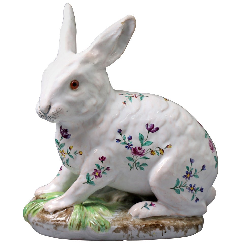 Emille Galle Pottery Figure of a Rabbit, circa 1900 Period