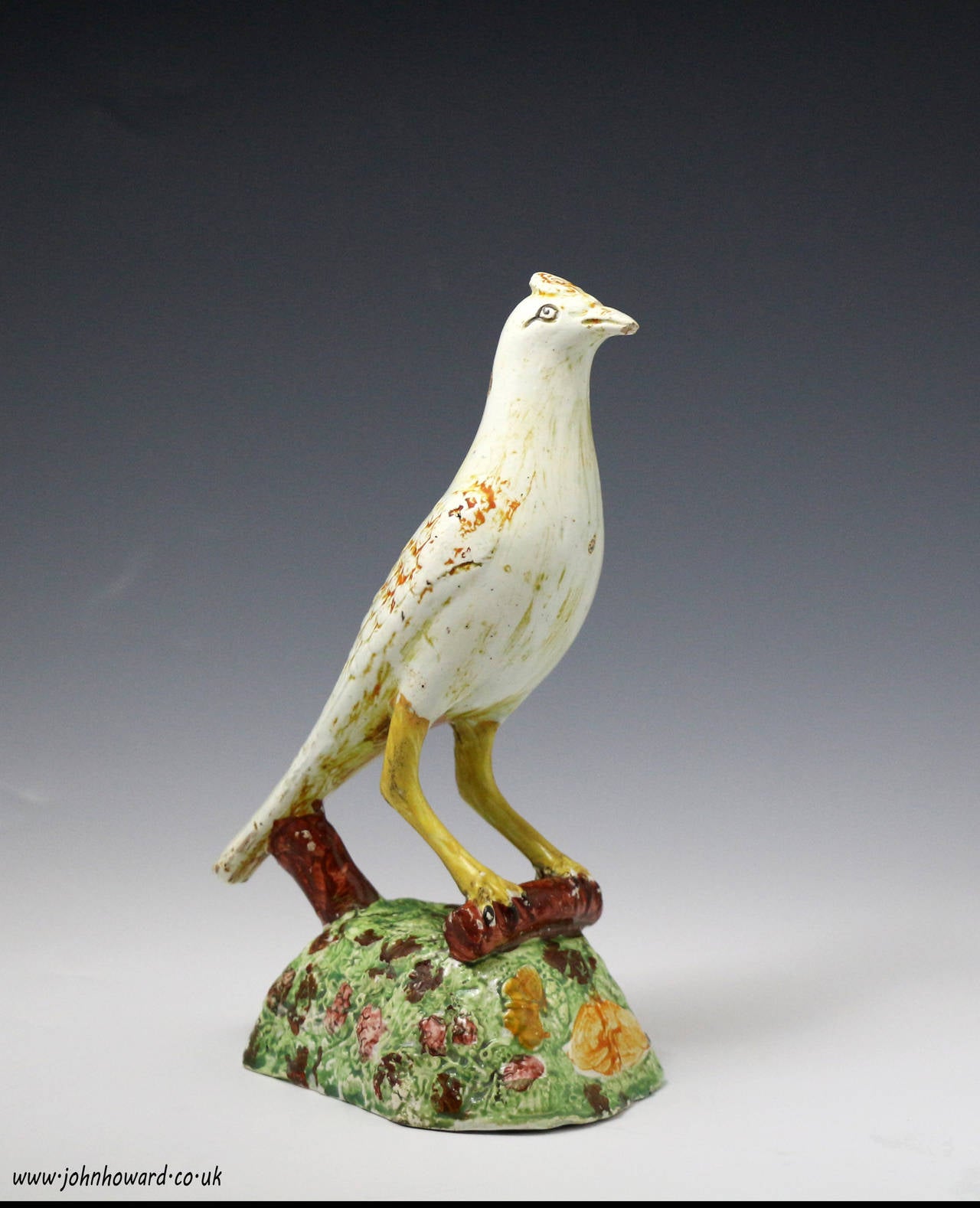 Staffordshire Pottery Pearlware Figure of a Bird, Early 19th Century