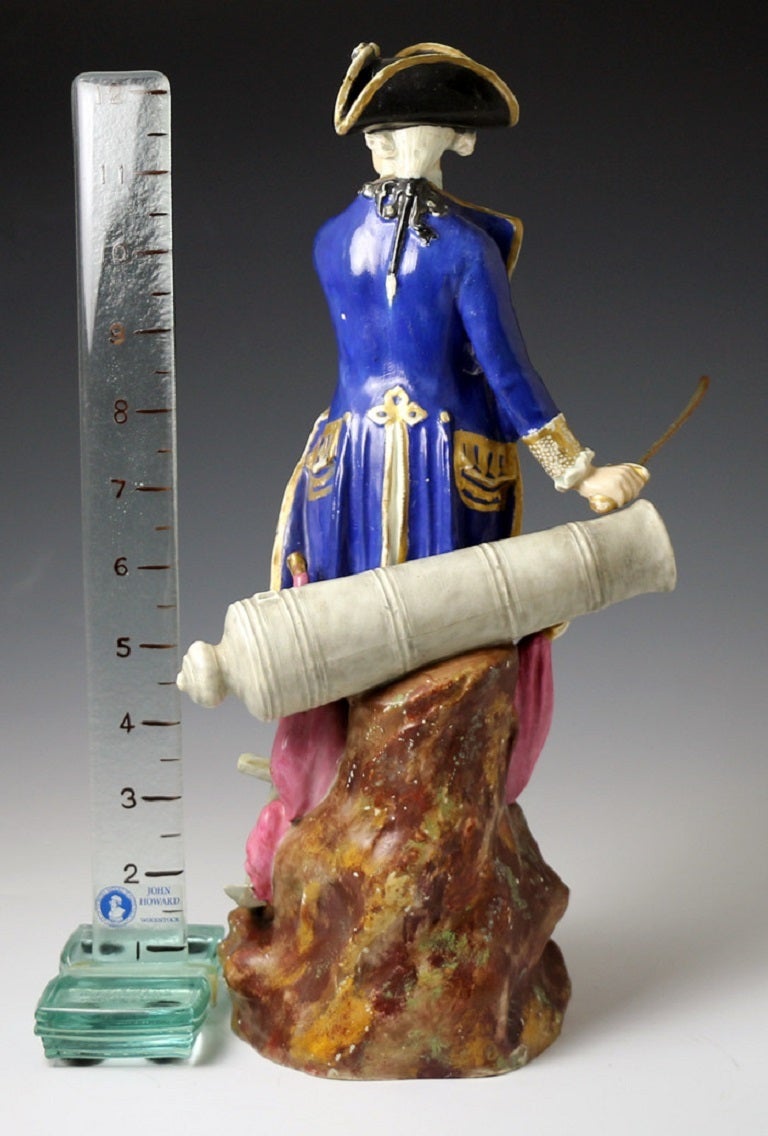 18th Century Antique Staffordshire Pearlware Pottery Figure of Lord Rodney
