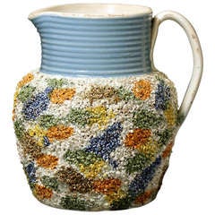 English pottery graniteware pottery pitcher circa 1810 period English