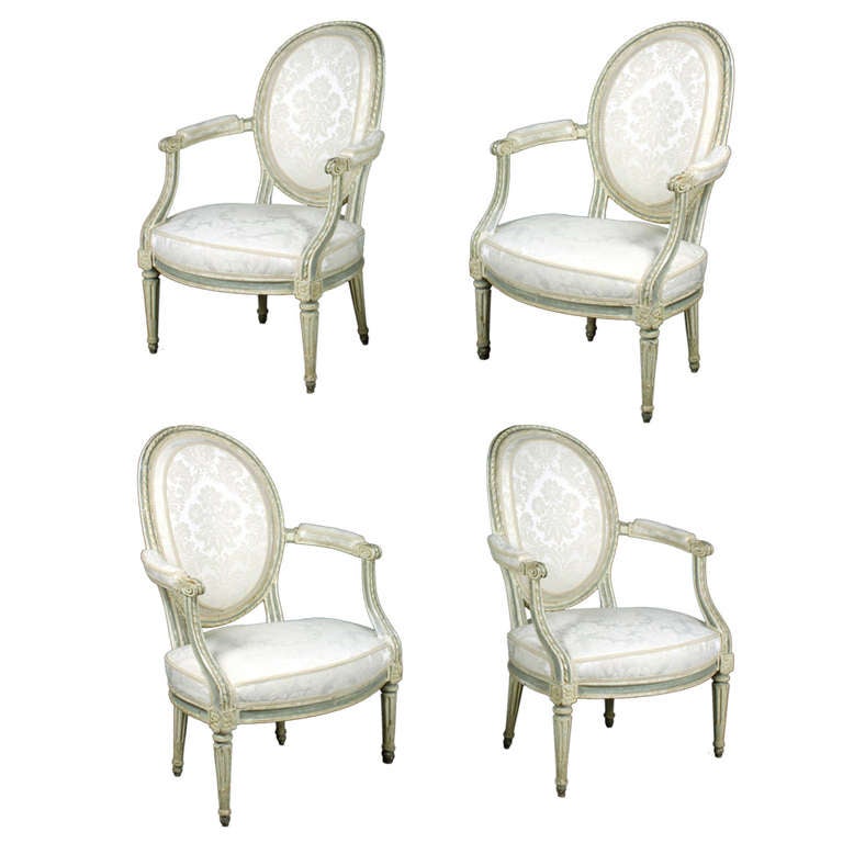 Four French Chairs For Sale at 1stdibs