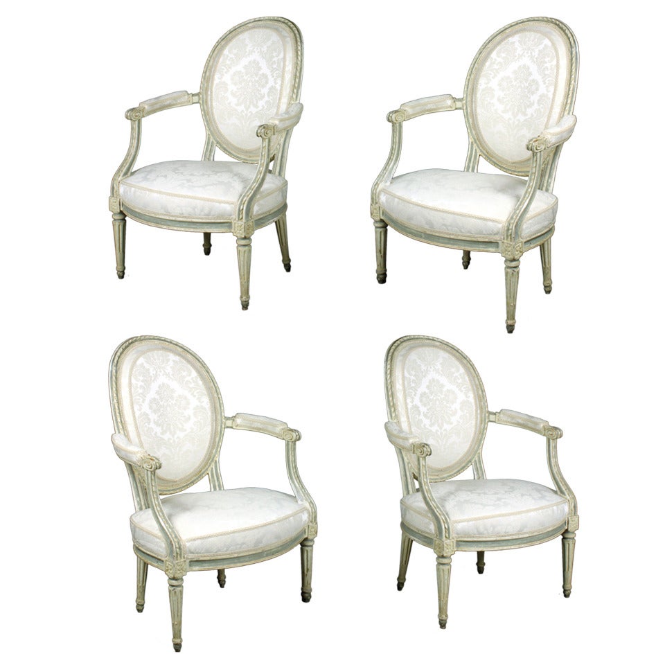 Four French Chairs For Sale
