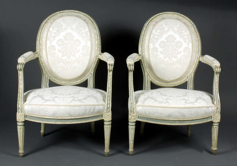 Louis XVI Four French Chairs For Sale