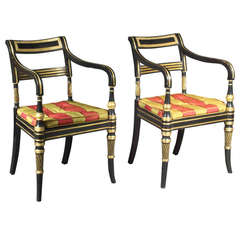 Antique Pair of Regency Chairs 3