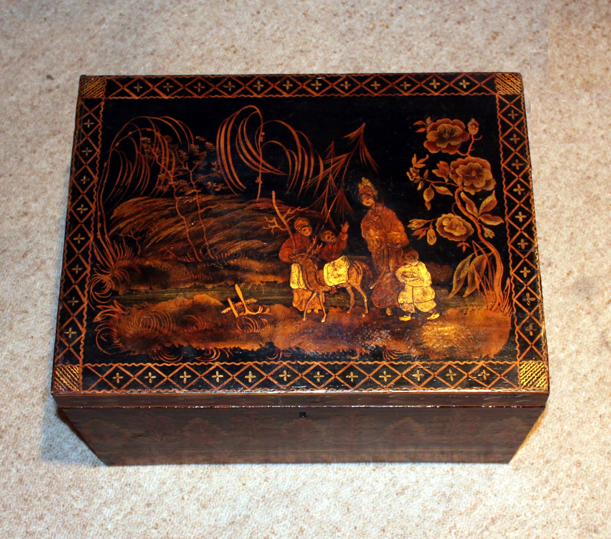 Antique Chinoiserie Regency Box For Sale at 1stDibs