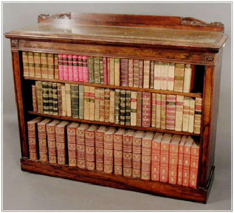 English Regency rosewood dwarf bookcase c.1820 