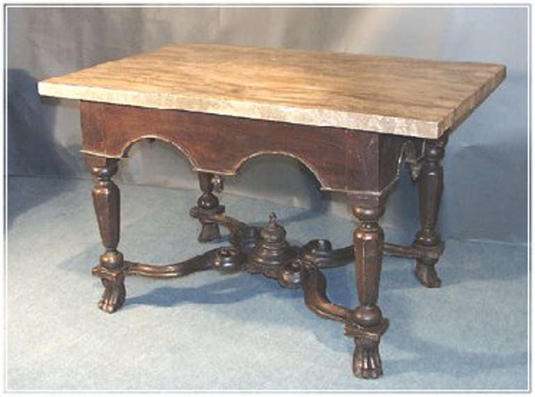 William and Mary Rare William & Mary X stretcher antique table c.1690  For Sale