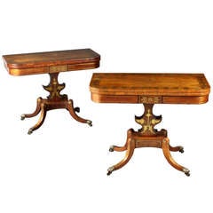 Pair of Rosewood Card Tables, circa 1820 6
