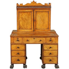 Chinese made amboyna desk