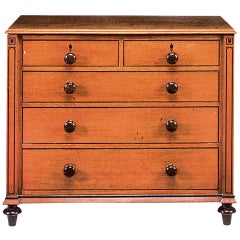 A Regency Oak And Ebony Lined Chest, Attributed To Bullock 