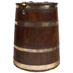 Oak and Brass Bound Naval Barrel