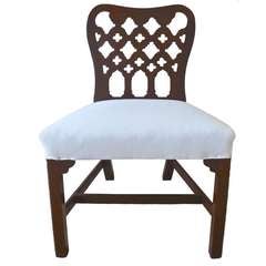An unusual early George III Irish mahogany side chair