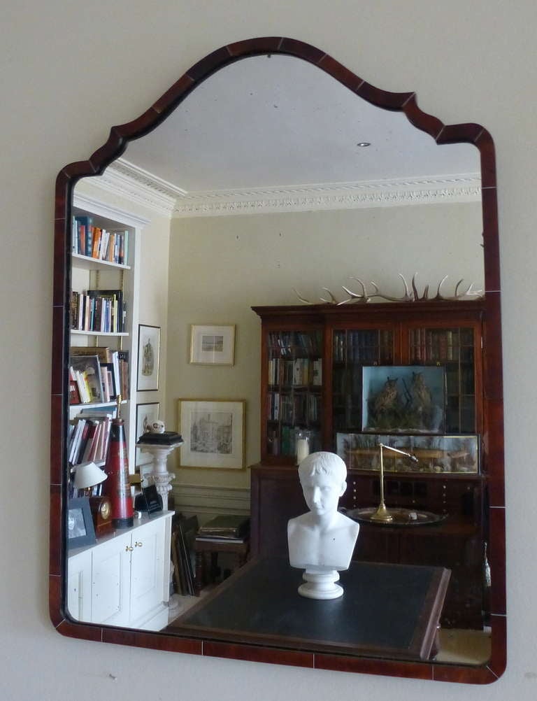 An Edwardian tortoise shell mirror