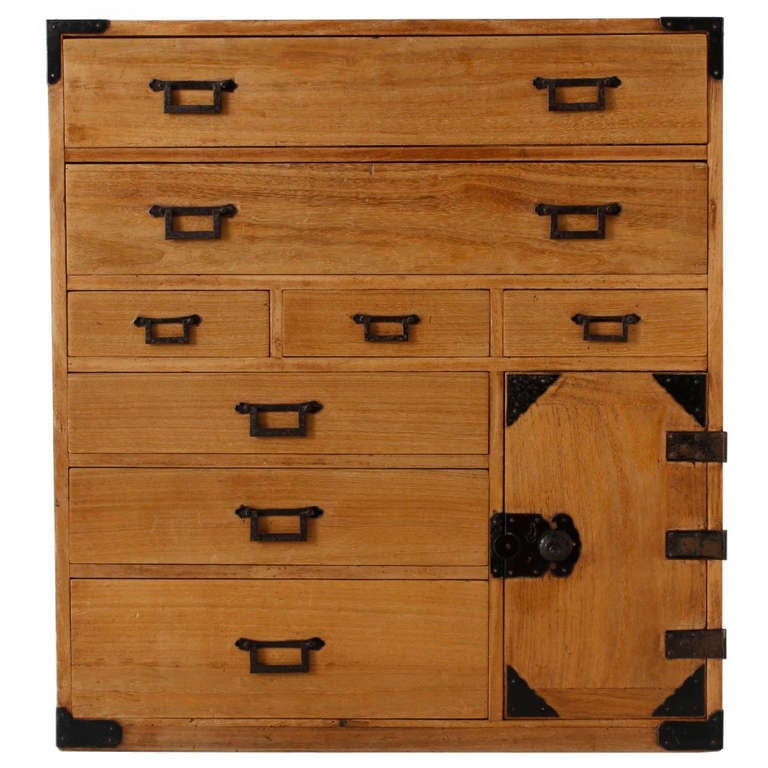 Antique Japanese Personal Merchant's Tansu Chest at 1stdibs
