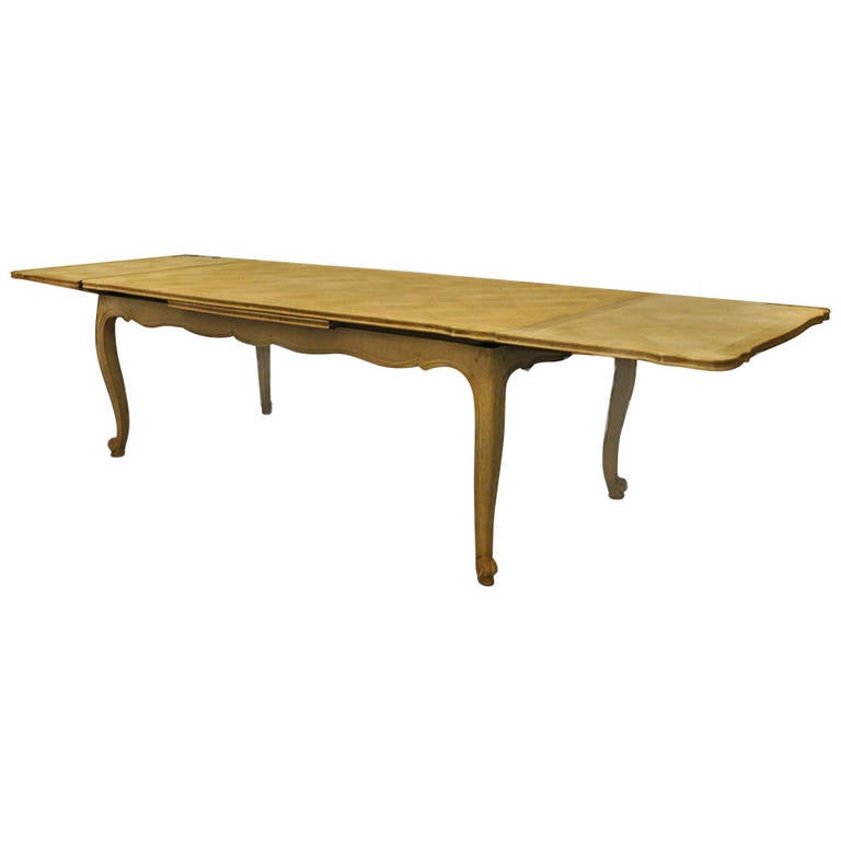 Late 19th Century Belgian Oak Dining Table For Sale