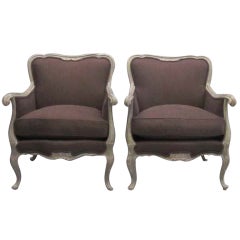 Pair of 19th Century Flemish Painted Armchairs