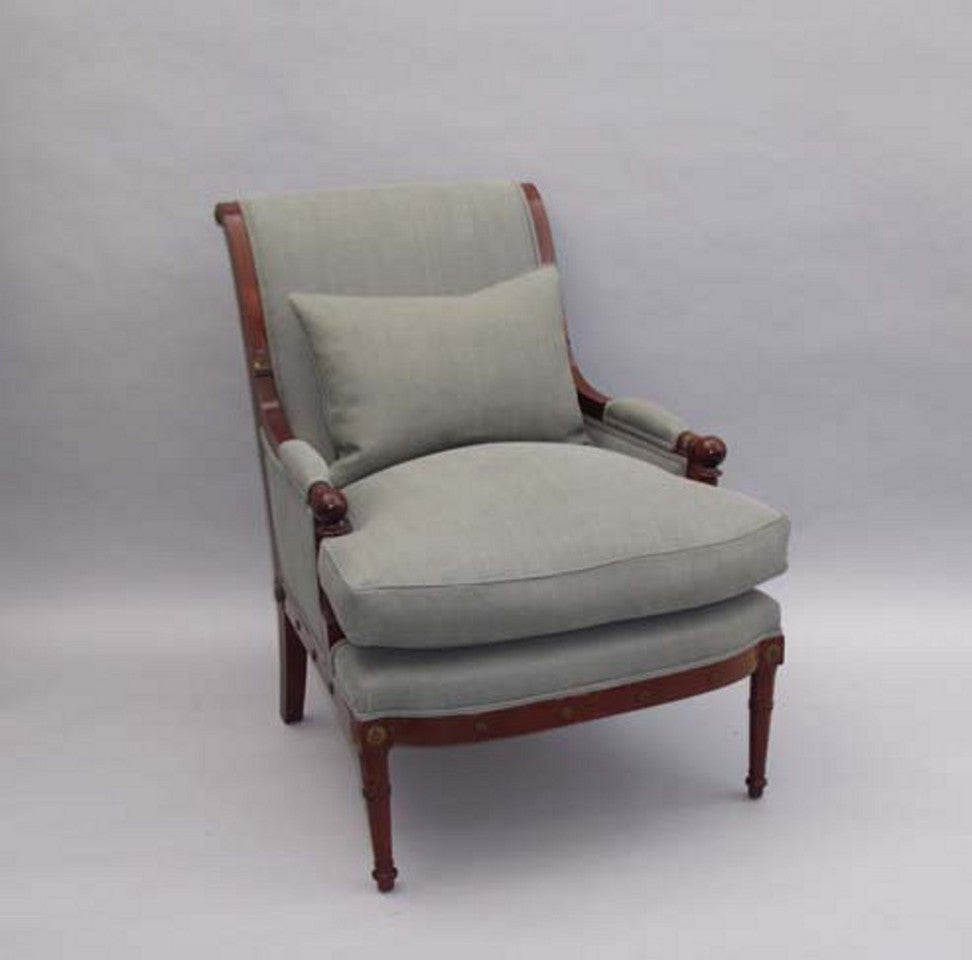 Pair of 20th Century Empire Style Armchairs For Sale