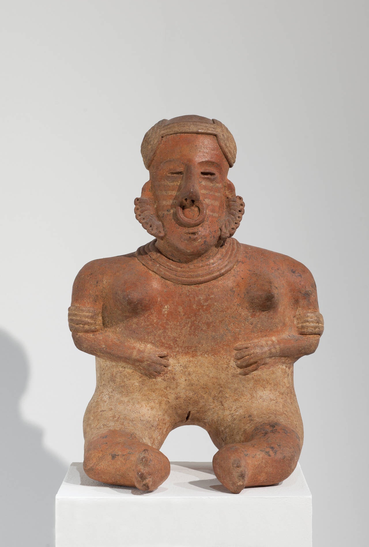 Jalisco Figure from Mexico made out from colored Terracotta. Ca. 100-250 AD.
Acquired in New York in the 1950s.