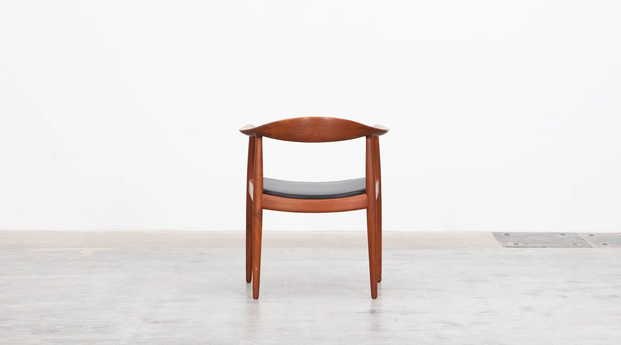 Leather Hans Wegner The Chair For Sale
