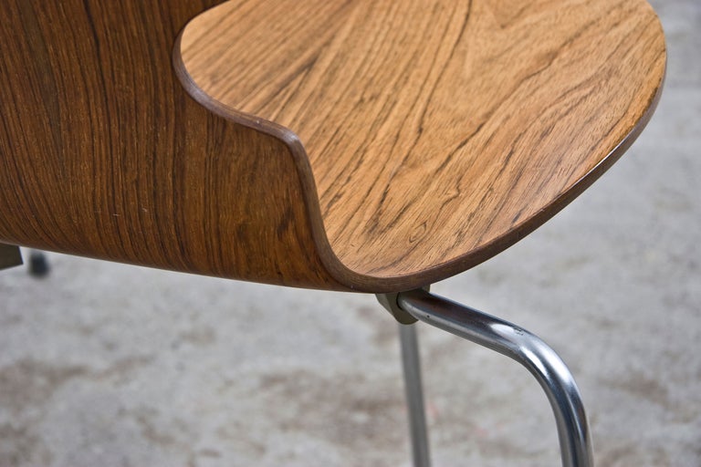 Mid-Century Modern Arne Jacobsen Rosewood Ant Chairs (6)