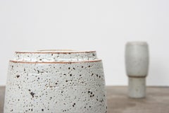 Paire de vases en céramique grise contemporaine de l'artiste allemand Martin Schlotz