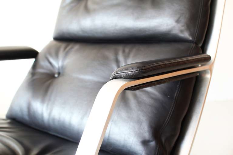 Leather Lounge Chairs Fabricius & Kastholm Kill International For Sale