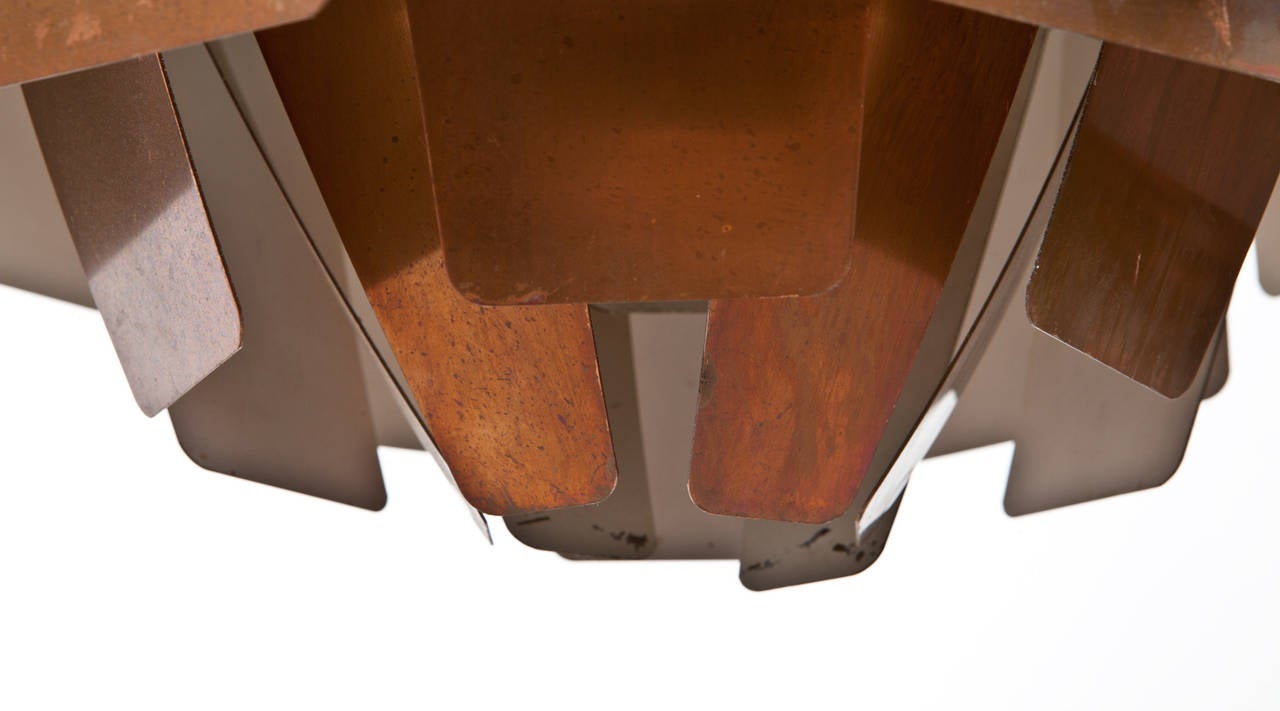Danish Poul Henningsen Copper Ceiling Lamp