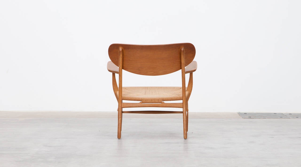 Stained Pair of Hans Wegner Lounge Chairs