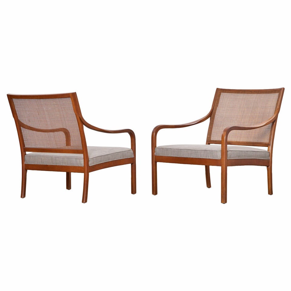 Pair of Mid-Century Lounge Chairs for Drexel * NEW UPHOLSTERY *