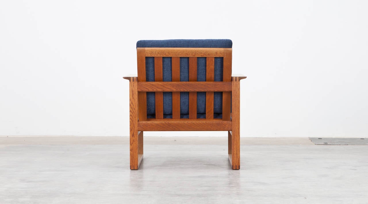 Børge Mogensen Lounge Chair, New Upholstery In Excellent Condition In Frankfurt, Hessen, DE