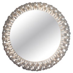 Flower Burst Circular/Round Illuminated/Lit Mirror