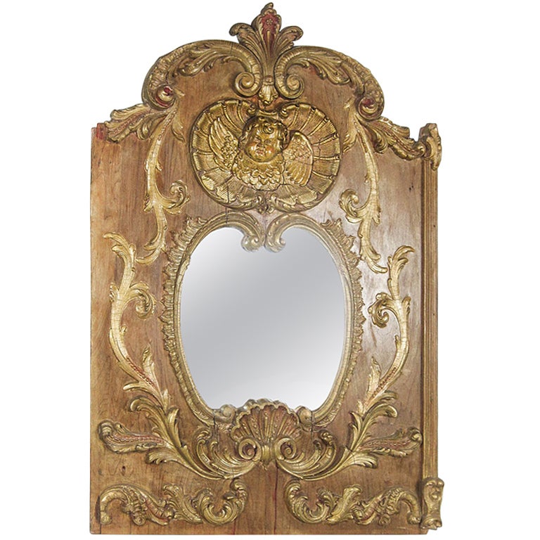 Cherub Carousel Mirror Panel For Sale