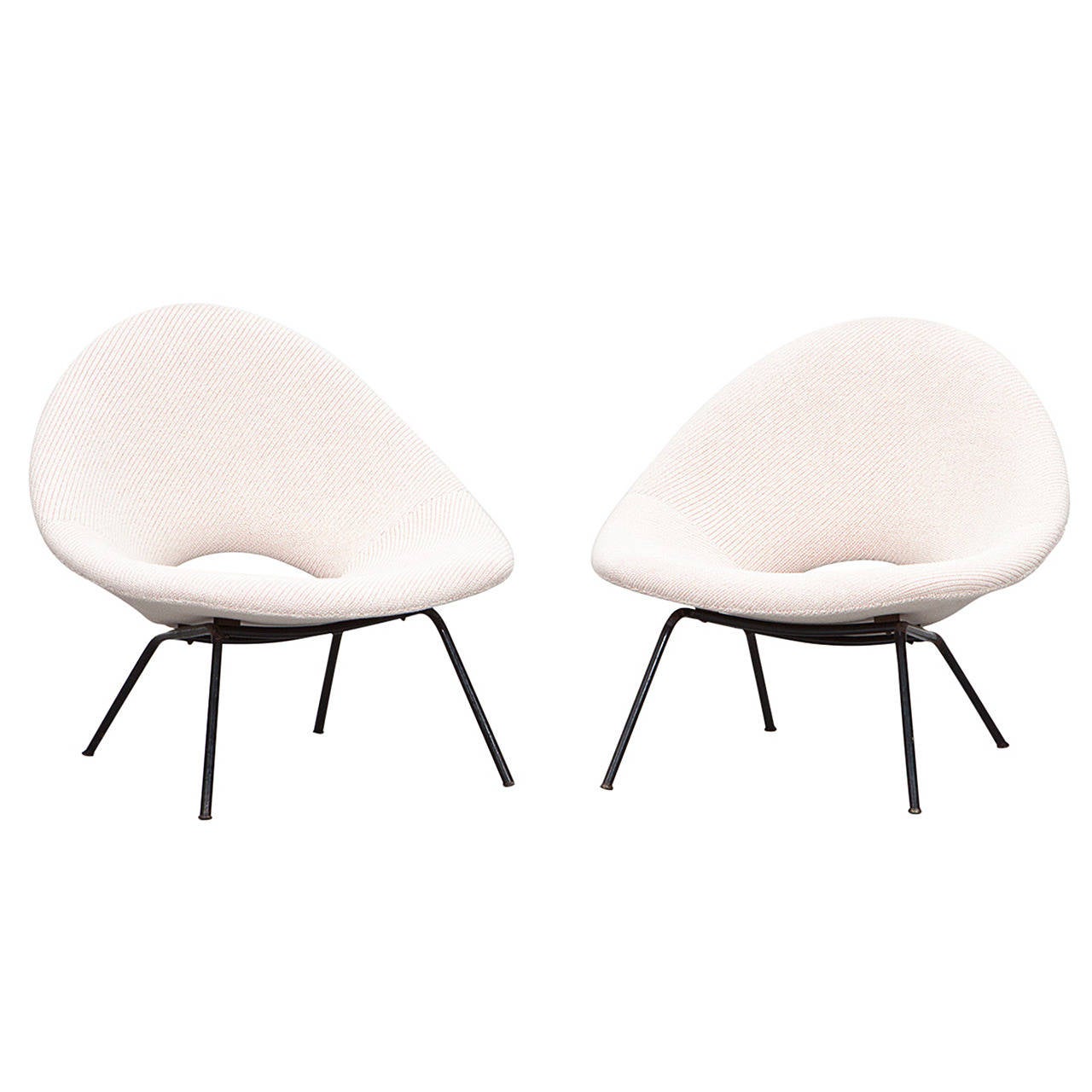 Pair of Lounge Chairs attributed to Augusto Bozzi For Sale