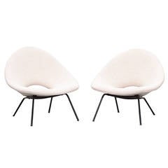 Pair of Lounge Chairs attributed to Augusto Bozzi