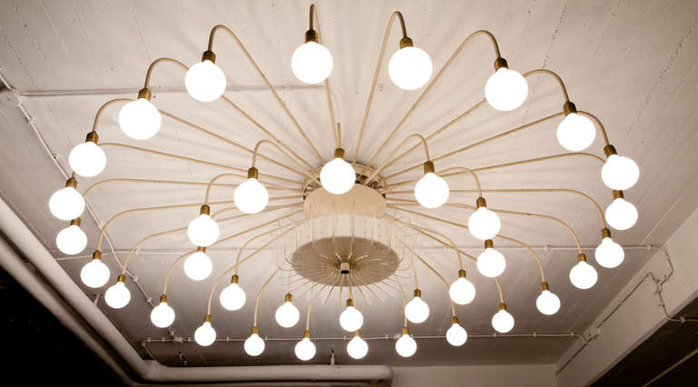 1950s brass details Ceiling Lamp made in Germany