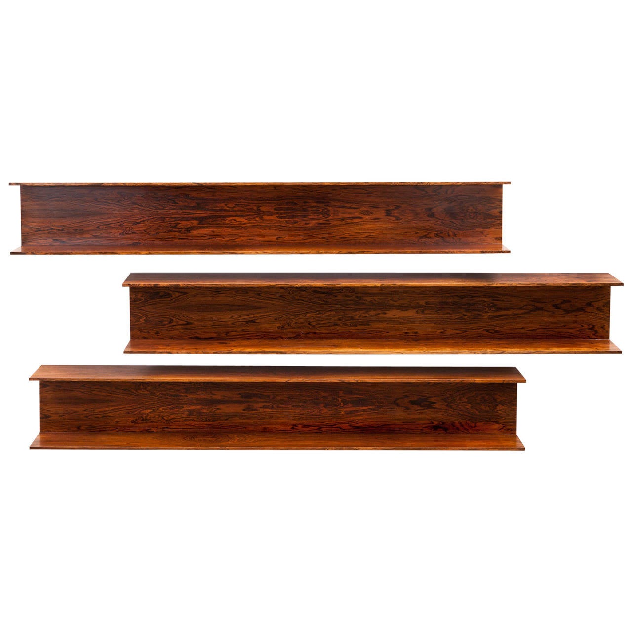 Set of Three Walter Wirtz Wall-Mounted Shelves For Sale