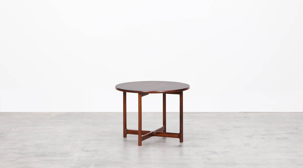 Wonderful Arne Halvorsen Coffee Table with rosewood top and legs.The table is in really good condition. The design is from 1961 by Arne Halvorsen and it is manufactured by Rasmus Solberg.