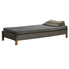 1950s Grey Fabric, Wooden Frame Daybed by Ferdinand Kramer