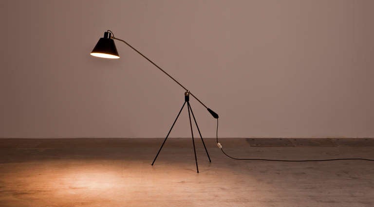 Mid-Century Modern H. Fillekes Floor Lamp