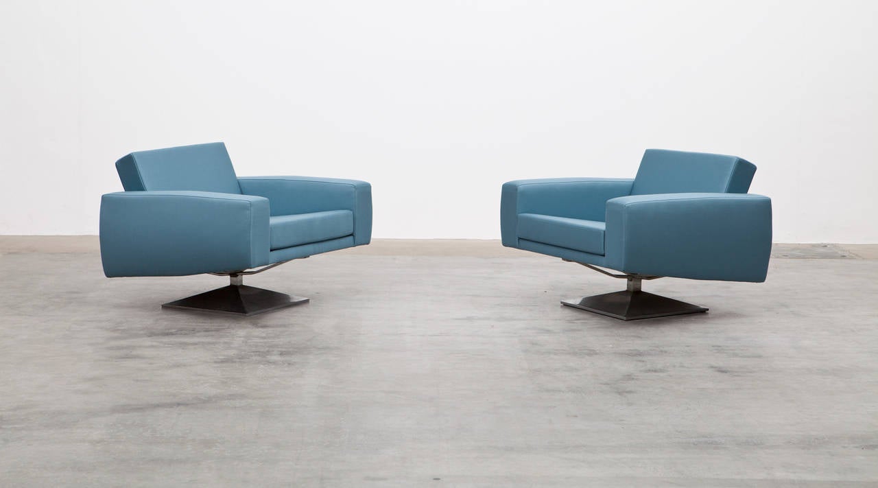 Chrome Sofa and two Lounge Chairs by Antoine Philippon and  Jacqueline Lecoq